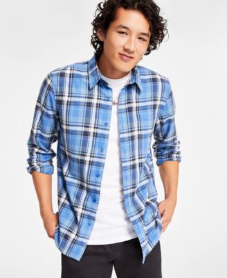 Sun + Stone - Men's Diego Plaid Long-Sleeve Shirt