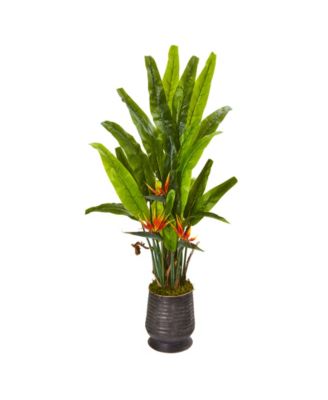 Nearly Natural - 62" Bird Of Paradise Artificial Plant in Decorative Planter
