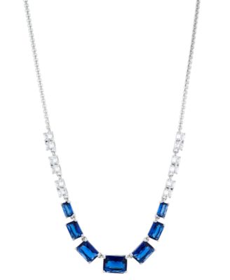 Eliot Danori - Silver-Tone Mixed Crystal Statement Necklace, 16" + 2" extender