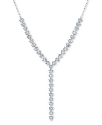 Macy's - Diamond Adjustable 18" Lariat Necklace (1/4 ct. t.w.) in Sterling Silver