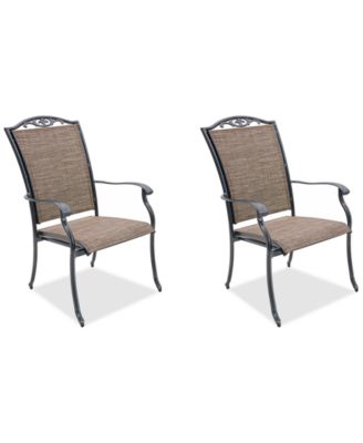 Agio - Wythburn Mix and Match Filigree Sling Outdoor Dining Chairs, Set of 2