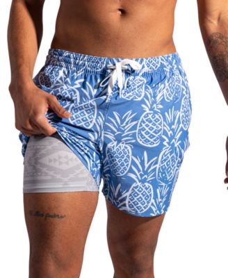 Chubbies - Men's The Thigh-Naples Quick-Dry 5-1/2" Swim Trunks with Boxer Brief Liner
