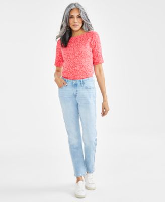 Style & Co - Women's Mid-Rise Relaxed Girlfriend Jeans