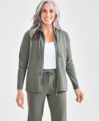 Style & Co - Petite Zip-Front Long-Sleeve Hoodie