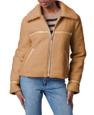 Collection B - Junior's Collared Curly Fleece Coat