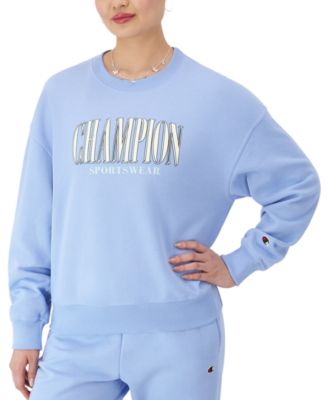 Champion - Women's Long-Sleeve Crewneck Logo Sweatshirt
