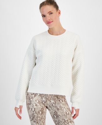 ID Ideology - Women's Relaxed Quilted Crewneck Pullover