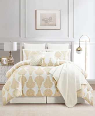 Sunham - Fan Damask 14-Pc. Comforter Set, King