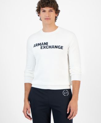 A|X Armani Exchange - Men's Long Sleeve Crewneck Logo Sweater