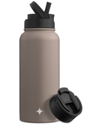 JoyJolt - Flip Straw Lid Stainless Steel Water Bottle