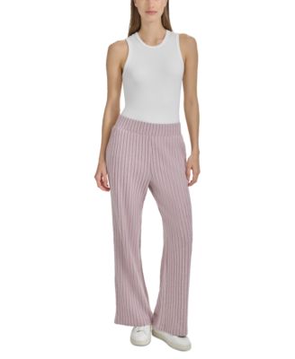 Marc New York - Women's Ribbed Flared Pull-On Pants