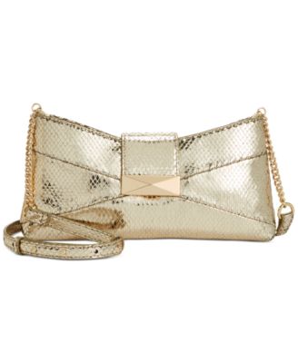 I.N.C. International Concepts - Rebecc Metallic Snake Medium Clutch Crossbody