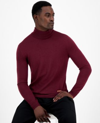 Alfani - Men's Merino Wool-Blend Turtleneck Sweater