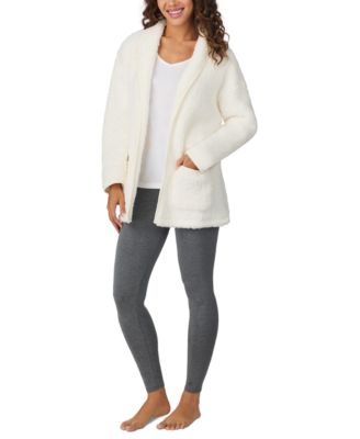 Cuddl Duds - Women's Open-Front Shawl-Collar Cardigan