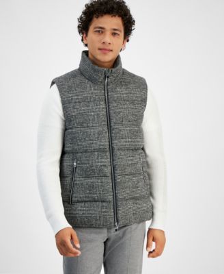 Michael Kors - Men's Prince of Wales Check Quilted Puffer Vest