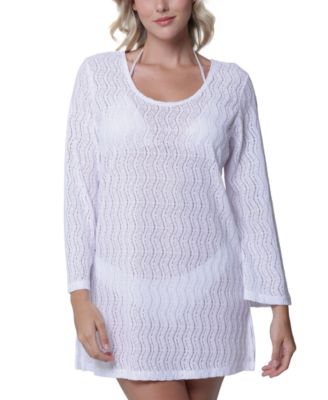 J Valdi - Women's Bell-Sleeve Cover-Up Tunic
