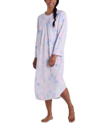Miss Elaine - Women's Printed Brushed Long Nightgown