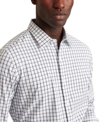 Bonobos - Men's Slim Fit Long Sleeve Button-Front Grid-Pattern Tech Shirt