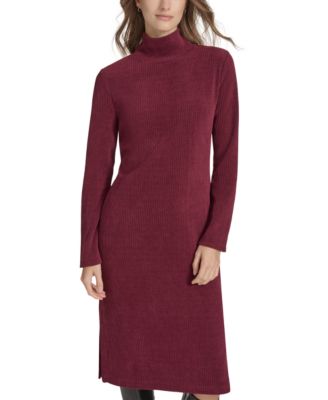 Marc New York - Women's Ribbed Turtleneck Midi Dress