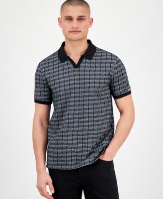 KARL LAGERFELD PARIS - Men's Double L Slim-Fit Geometric Polo Shirt