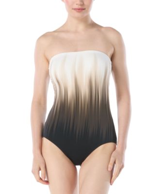 Carmen Marc Valvo - Women's Printed Bandeau One-Piece Swimsuit