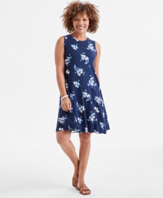 Style & Co - Women's Blooming Florals Printed Sleeveless Flip-Flop Dress