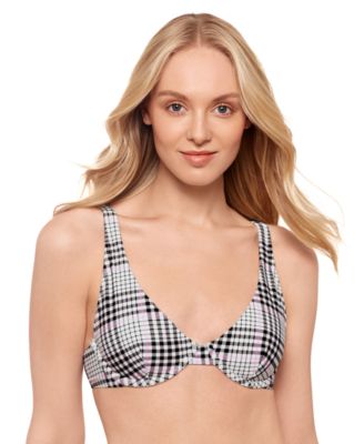 Salt + Cove - Juniors' Plaid Underwire Bikini Top, Exclusively at Macy's
