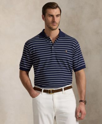 Polo Ralph Lauren - Men's Big & Tall Striped Cotton Interlock Polo Shirt