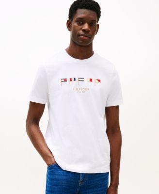 Tommy Hilfiger - Men's Embroidered Nautical Flag T-Shirt