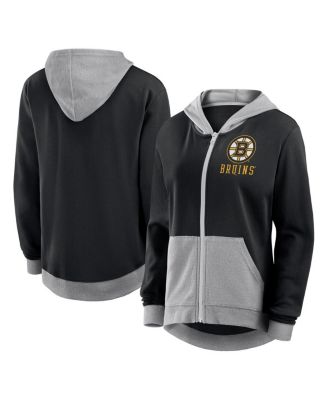 Logo Athletic - Women's Black Boston Bruins Hit It French Terry Full-Zip Hoodie