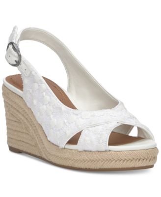 Lucky Brand - Women's Cyrila Floral Slingback Peep-Toe Espadrille Wedge Sandals