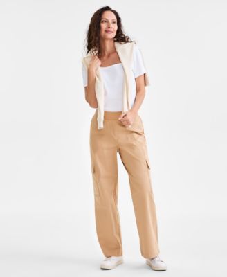 Style & Co - Plus Size Wide-Leg Pull-On Cargo Pants