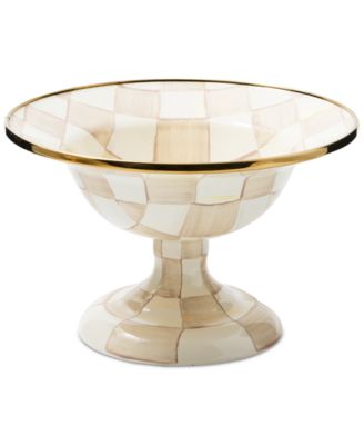Mackenzie-Childs - Mocha Check Large Compote Bowl