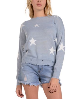 Elan - Women's Star Intarsia-Knit Sweater