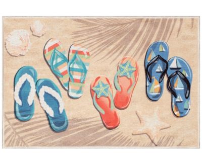 Liora Manne' - Impressions Beachside Flip Flops Rug Collection