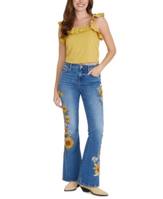 Driftwood - Women's Farrah Mid-Rise Flare Jeans X Sunflower
