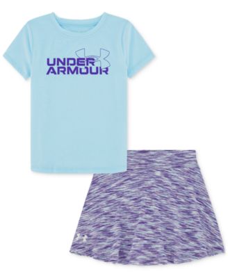 Under Armour - Toddler & Little Girls Logo T-Shirt & Skorts Set