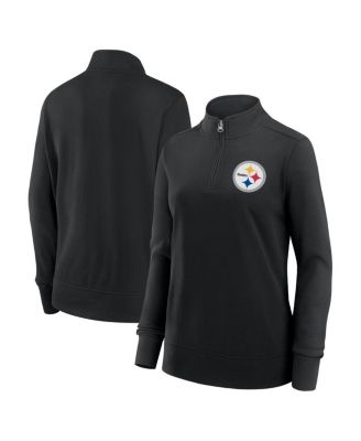 Logo Athletic - Women's Black Pittsburgh Steelers Velocity Quarter-Zip Jacket