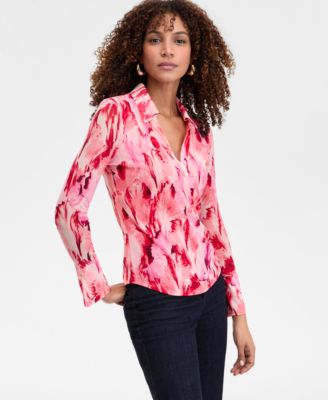 I.N.C. International Concepts - Women's Johnny-Collar Top