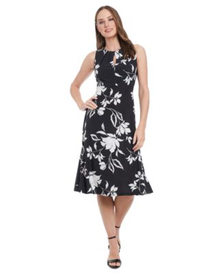 London Times - Petite Printed Sleeveless Midi Dress