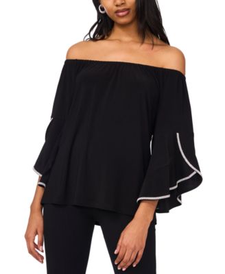 MSK - Petite Off-The-Shoulder Cape-Sleeve Blouse