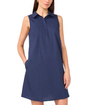 1.STATE - Women's Collared Sleeveless Mini Dress