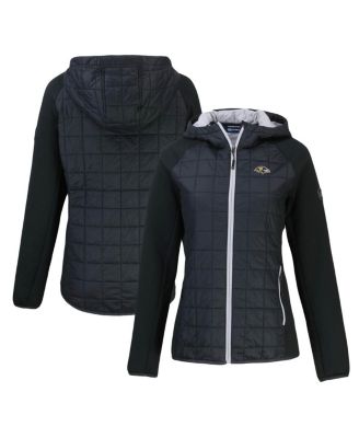 Cutter & Buck - Women's Cutter Buck Black Baltimore Ravens Rainier Primaloft Eco Full-Zip Hybrid Jacket