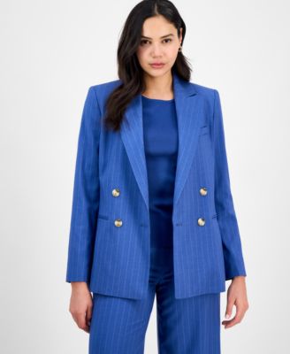 Tahari ASL - Women's Pinstripe Double-Breasted Jacket