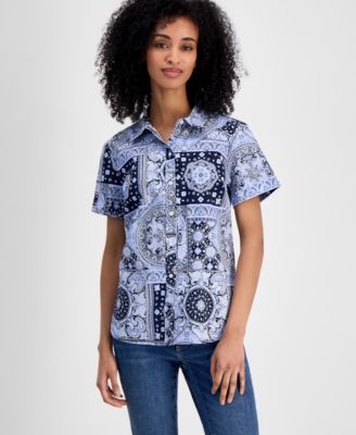 Tommy Hilfiger - Women's Patchwork Camp Shirt