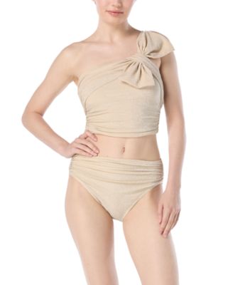Carmen Marc Valvo - Women's One-Shoulder Swim Top & Bikini Bottoms