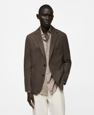 MANGO - Men's EU Slim-Fit Wool Blend Blazer