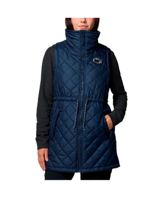 Columbia - Women's Navy Penn State Nittany Lions Crested Peak Full-Zip Vest