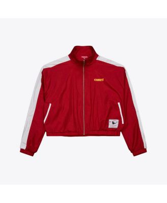 Mitchell & Ness - Women's Red Kansas City Chiefs Nylon Cropped Full-Zip Jacket
