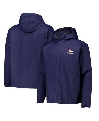 Dunbrooke - Men's Navy Denver Broncos Tropic Waterproof Packable Full-Zip Hoodie Jacket